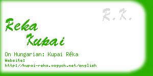 reka kupai business card