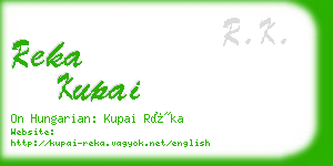 reka kupai business card